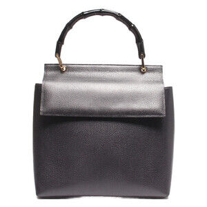 Gucci Bamboo Top Handle Leather Shoulder Bag Handbag